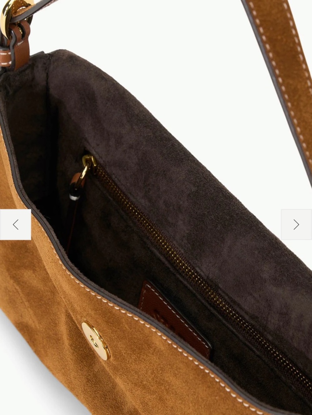 STAUD HARLOW BAG TAN SUEDE - Picture 4 of 9